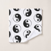 Minimaal modern zwart-wit Yin Yang-patroon Bad Handdoek (Wasdoekje)