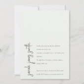 Minimaal modern zwart-witscript Vrijgezellenfeest Kaart (Voorkant)