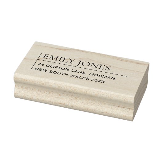 MINIMAAL MODERNE EENVOUDIGE KOUDERTYPOGRAFIE ADRES RUBBERSTEMPEL (Stempel)
