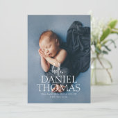 Minimaal moderne volledige foto Baby geboorte Aankondiging (Staand voorkant)