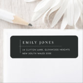 MINIMAAL MODERNE ZWARTE EN WITTE TYPOGRAFIE ADRES ETIKET (Insitu)