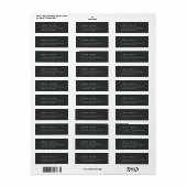 MINIMAAL MODERNE ZWARTE EN WITTE TYPOGRAFIE ADRES ETIKET (Full Sheet)
