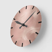 Minimaal Molten Skinny Roos Gold Marble Black Urba Ronde Klok (Hoek)