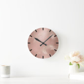 Minimaal Molten Skinny Roos Gold Marble Black Urba Ronde Klok (Huis)