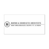 Minimaal monogram architectonische titel  zelfinktende stempel (Design)