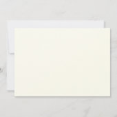 Minimaal Monogram Crème Ivoor Script Bruiloft Kaart (Achterkant)