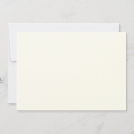 Minimaal Monogram Crème Ivoor Script Bruiloft Kaart (Achterkant)