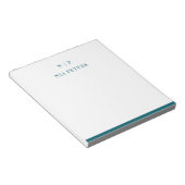 Minimaal monogram Gepersonaliseerde memo Notitieblok (Schuin)
