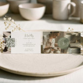 Minimaal Monogram Handgemaakte Aardewerk Fotocolla Visitekaartje