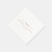 Minimaal, Monogram, Handschriftdoopvont, Huwelijk Servet (Hoek)