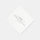 Minimaal, Monogram, Handschriftdoopvont, Huwelijk Servet (Hoek)