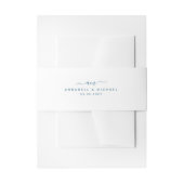 Minimaal, Monogram, Handschriftdoopvont, Huwelijk Uitnodigingen Wikkel (Voorkant Voorbeeld)