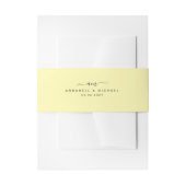 Minimaal, Monogram, Handschriftdoopvont, Huwelijk Uitnodigingen Wikkel (Voorkant Voorbeeld)