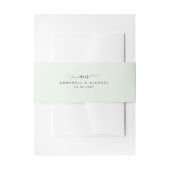 Minimaal, Monogram, Handschriftdoopvont, Huwelijk Uitnodigingen Wikkel (Voorkant Voorbeeld)