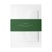 Minimaal, Monogram, Handschriftdoopvont, Huwelijk Uitnodigingen Wikkel (Voorkant Voorbeeld)