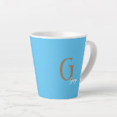 MINIMAAL MONOGRAM LATTE MOK NAAM EENVOUDIG MODERN (Rechterhoek)