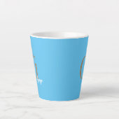 MINIMAAL MONOGRAM LATTE MOK NAAM EENVOUDIG MODERN (Voorkant)