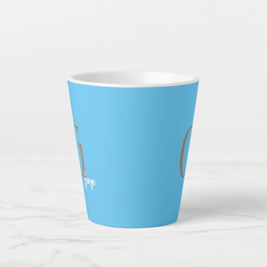 MINIMAAL MONOGRAM LATTE MOK NAAM EENVOUDIG MODERN (Voorkant)