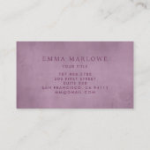 Minimaal monogram Lila Visitekaartje (Achterkant)
