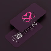 Minimaal Monogram Logo S Paarse Roze Beauty Visitekaartje