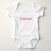 Minimaal monogram met eigen naam romper (Voorkant)