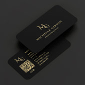 Minimaal Monogram MG Professional Elegant Zwart Visitekaartje