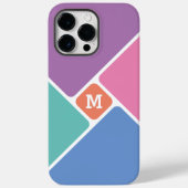 Minimaal Monogram Modern Abstract Blokken Kleurrij Case-Mate iPhone Case (Achterkant)