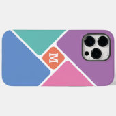 Minimaal Monogram Modern Abstract Blokken Kleurrij Case-Mate iPhone Case (Achterkant (horizontaal))