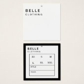 Minimaal Monogram Modern Business Hang label Vierkante Visitekaartjes (Voorkant /achterkant)