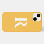Minimaal Monogram Modern Geel Case-Mate iPhone Case (Achterkant (horizontaal))