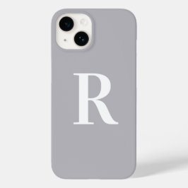 Minimaal Monogram Modern Grijs Case-Mate iPhone 14 Hoesje