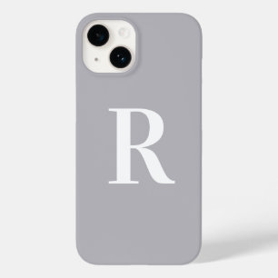 Minimaal Monogram Modern Grijs Case-Mate iPhone 14 Hoesje