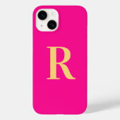 Minimaal Monogram Modern Hot Pink Case-Mate iPhone Case (Achterkant)