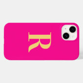 Minimaal Monogram Modern Hot Pink Case-Mate iPhone Case (Achterkant (horizontaal))