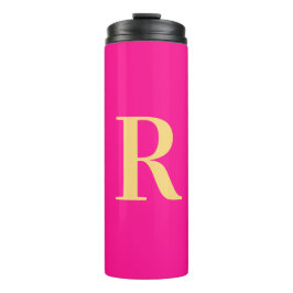 Minimaal Monogram Modern Hot Pink Thermosbeker