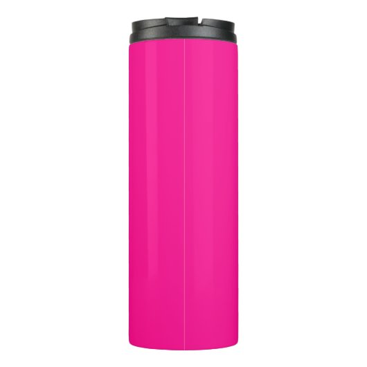 Minimaal Monogram Modern Hot Pink Thermosbeker (Achterkant)