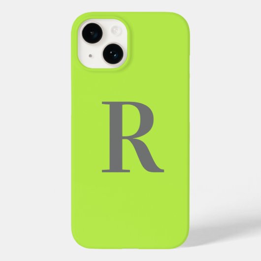 Minimaal Monogram Modern Lime Groen Case-Mate iPhone Case (Achterkant)
