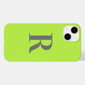 Minimaal Monogram Modern Lime Groen Case-Mate iPhone Case (Achterkant (horizontaal))