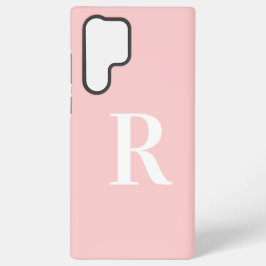 Minimaal Monogram Modern Roze Samsung Galaxy Hoesje