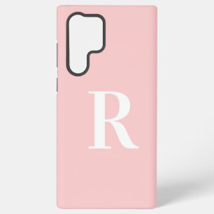 Minimaal Monogram Modern Roze Samsung Galaxy Hoesje