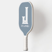 Minimaal Monogram Stoffig Blauw Pickleball Paddle (Links)