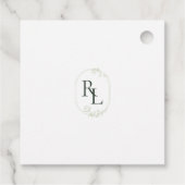 Minimaal Monogram Welkom Bruiloft gunst Label (Achterkant)