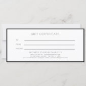 Minimaal Monogram Wit Salon Cadeaubon (Achterkant)