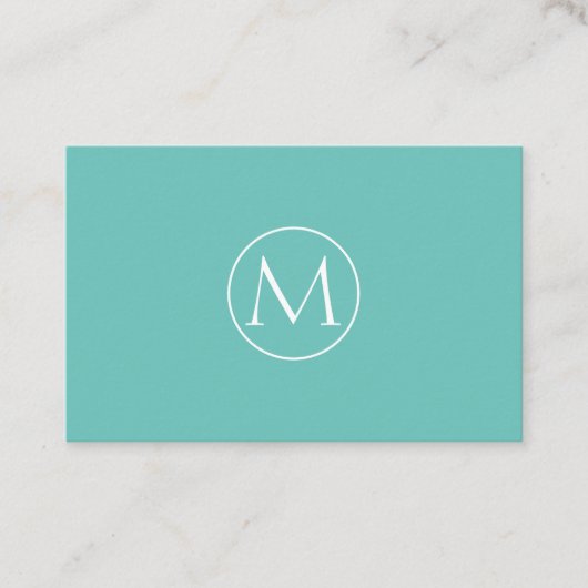 Minimaal Monogramm Visitenkarte Visitekaartje (Voorkant)