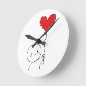 Minimaal Moppig Liefdesdoodle Ronde Klok (Hoek)