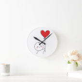 Minimaal Moppig Liefdesdoodle Ronde Klok (Huis)