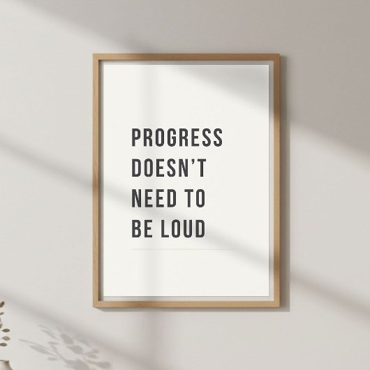 Minimaal Motiverend, Kalm Citaat Poster