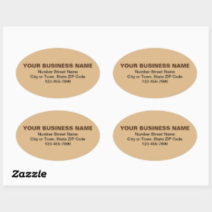 Minimaal naamloos merk Business Merk op Light Brow Ovale Sticker