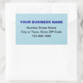 Minimaal naamloos zakelijk merk op lichtblauw rechthoekige sticker (Tas)