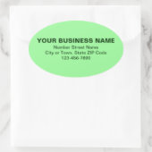 Minimaal naamloos zakelijk merk op lichtgroen ovale sticker (Tas)